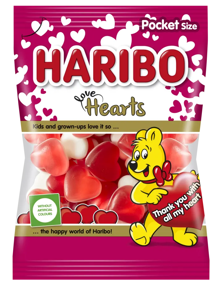 TIP: Darujte svému milovanému své srdce a pokud má rád sladké, tak Haribo Love Hearts!